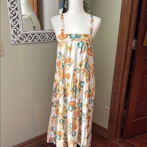 Tropical Floral Midi Dress Roxy